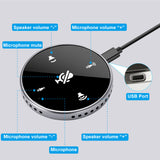 USB Conference Microphone with Speaker,Omnidirectional Speakerphone Computer Mic with 360º Voice Pickup, Touch-Sensor Buttons to Mute/Volume for Streaming, Skype,VoIP Call, Webinar, Interview