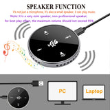 USB Conference Microphone with Speaker,Omnidirectional Speakerphone Computer Mic with 360º Voice Pickup, Touch-Sensor Buttons to Mute/Volume for Streaming, Skype,VoIP Call, Webinar, Interview