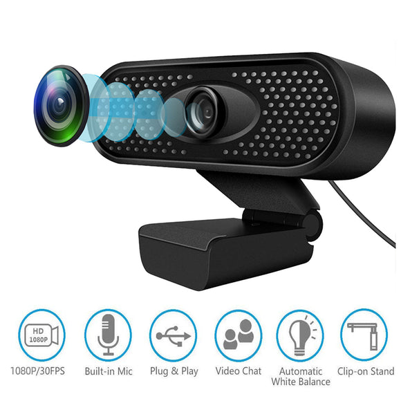 1080P Full HD Webcam with Mic,Laptop Desktop Computer Camera for Online Video Education, Portable Camera, USB PC Webcam for Video Call, Recording, Meeting, Games,Skype OBS,Mac YouTube