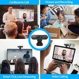 1080P Full HD Webcam with Mic,Laptop Desktop Computer Camera for Online Video Education, Portable Camera, USB PC Webcam for Video Call, Recording, Meeting, Games,Skype OBS,Mac YouTube