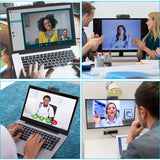 1080P Full HD Webcam with Mic,Laptop Desktop Computer Camera for Online Video Education, Portable Camera, USB PC Webcam for Video Call, Recording, Meeting, Games,Skype OBS,Mac YouTube