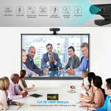 1080P Full HD Webcam with Mic,Laptop Desktop Computer Camera for Online Video Education, Portable Camera, USB PC Webcam for Video Call, Recording, Meeting, Games,Skype OBS,Mac YouTube