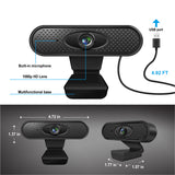 1080P Full HD Webcam with Mic,Laptop Desktop Computer Camera for Online Video Education, Portable Camera, USB PC Webcam for Video Call, Recording, Meeting, Games,Skype OBS,Mac YouTube