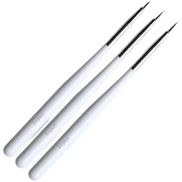 Atpot Nail Art Liner Pen,Black White Gold Nail Graffiti Pens for Nail Art Supplies